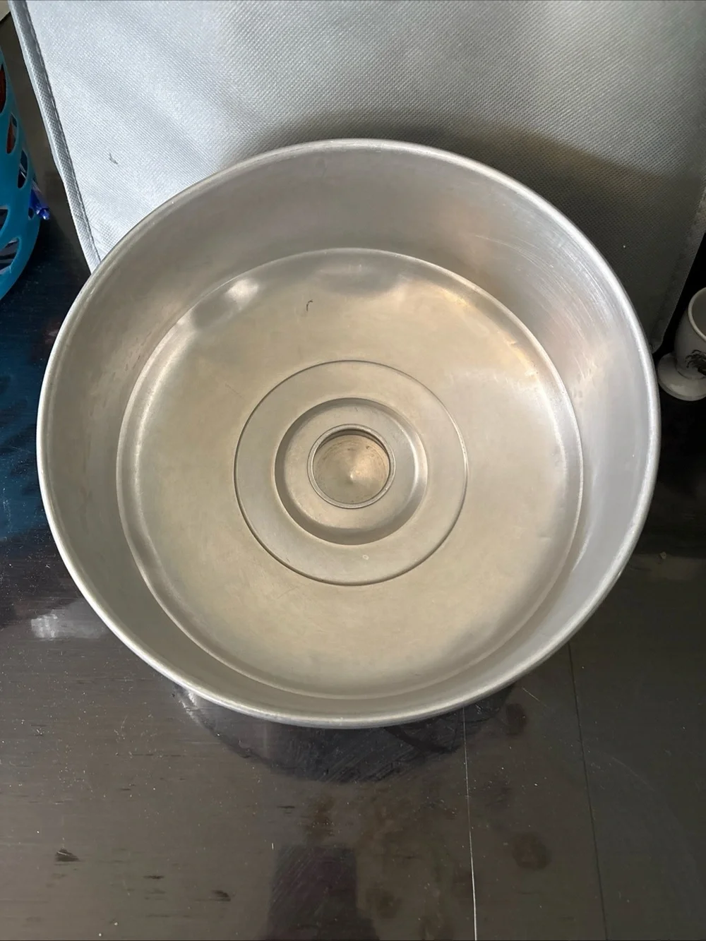Kromex 1950s Round Metal Cake Storage Top